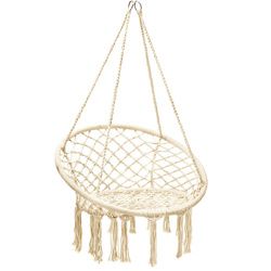 Hammock Chair Cotton Rope Handwoven Hanging Chair