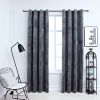 Blackout Curtains with Rings 2 pcs Anthracite 54"x63" Velvet