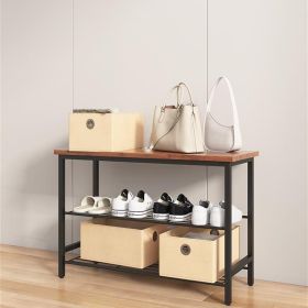 3-Tier Metal Shoe Rack, Modern Multifunctional Shoe Storage Shelf with MDF Top Board, Tigger, 1 pc per carton