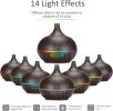 Oil Diffuser Gift Set - Essential Oil Diffuser with 14 LED Light Colors, Remote Control Wood Grain Diffusers for Home