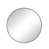 Wall Mirror 39 Inch Black Circular Mirror Metal Framed Mirror Round Vanity Mirror Dressing Mirror, for Bathroom, Living Room, Bedroom Wall Decor