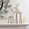 Northlight 13.25" Large Bronze Reindeer Christmas Pillar Candle Holder