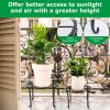 4Packs Iron Plotted Plant Stands Shelves Heavy Duty Round Flower Pot Holder Rack Home Yard Garden Patio Décor