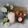 Flameless Flickering LED Candles Battery Operated with 6H Timer, Warm Light Real Wax Pillar Votive 3D Wick Candles